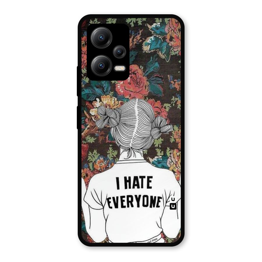 Hate Everyone Metal Back Case for Redmi Note 12 5G