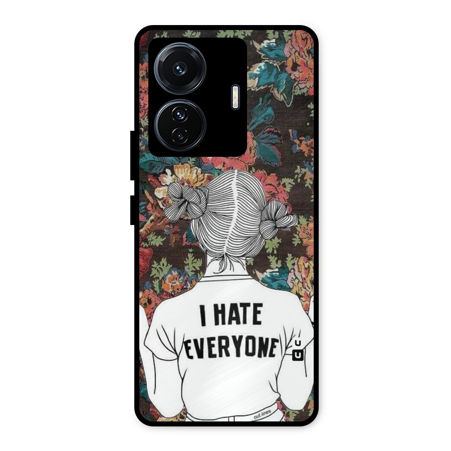Hate Everyone Metal Back Case for Vivo T1 Pro