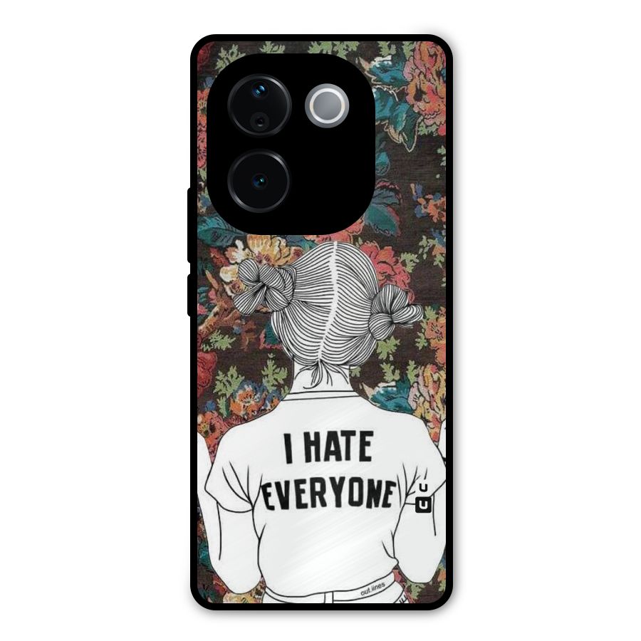 Hate Everyone Metal Back Case for Vivo T3 Pro