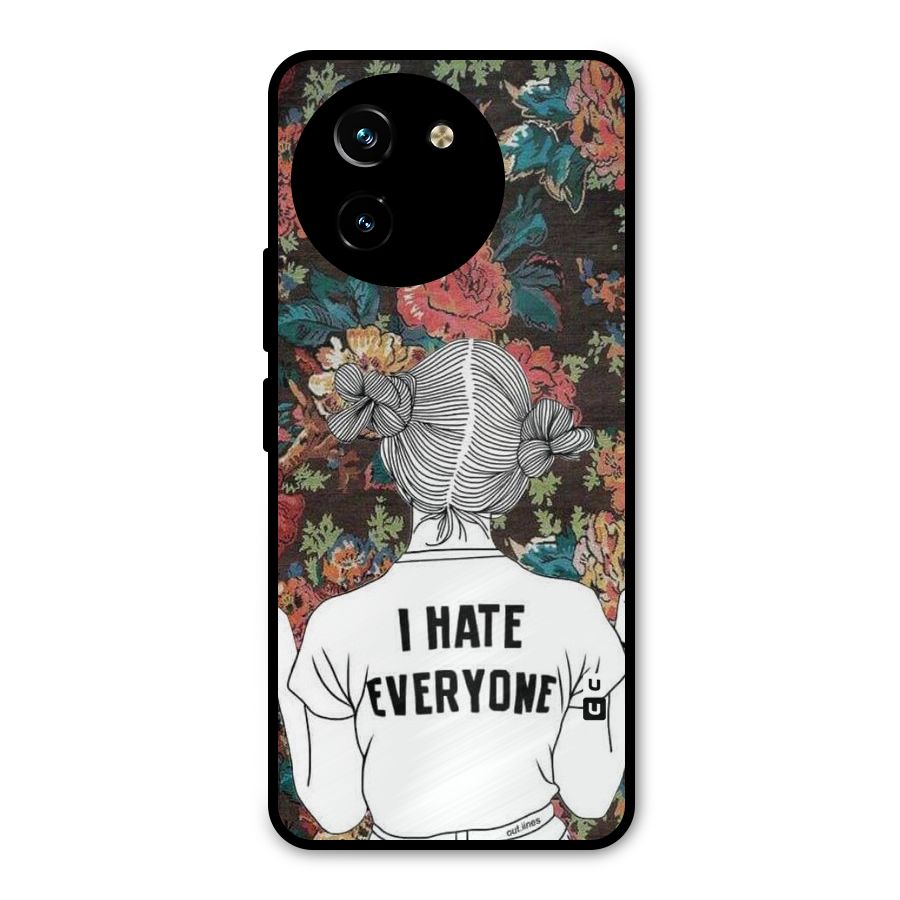 Hate Everyone Metal Back Case for Vivo T3x