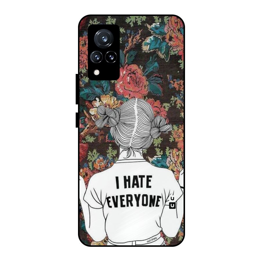 Hate Everyone Metal Back Case for Vivo V21 5G