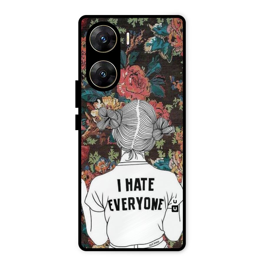 Hate Everyone Metal Back Case for Vivo V29e