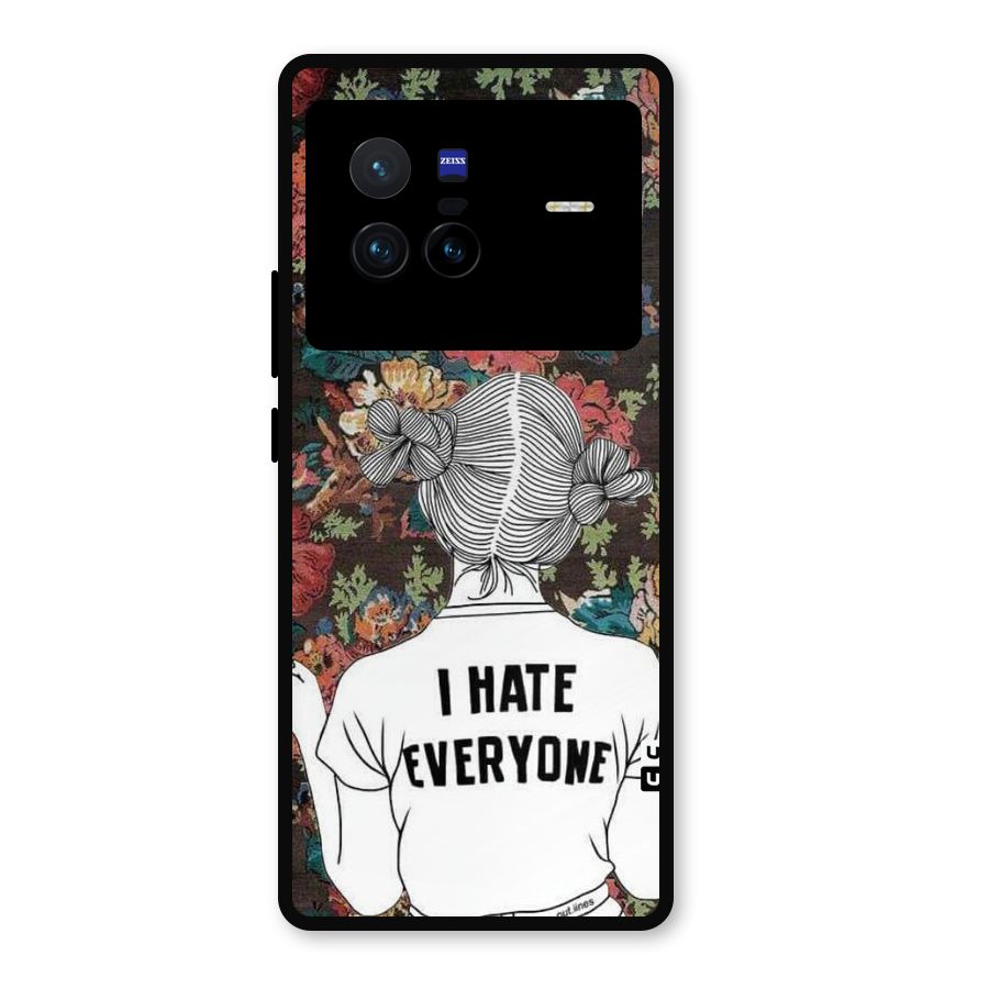 Hate Everyone Metal Back Case for Vivo X80