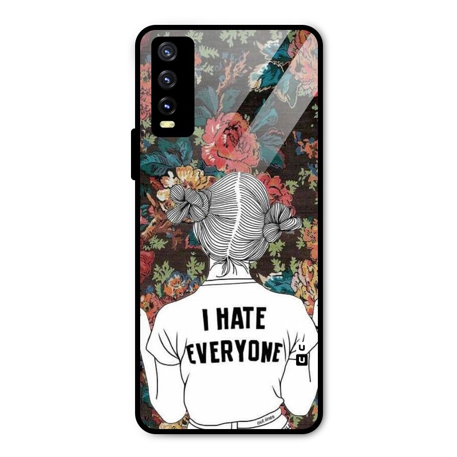 Hate Everyone Metal Back Case for Vivo Y20 2021