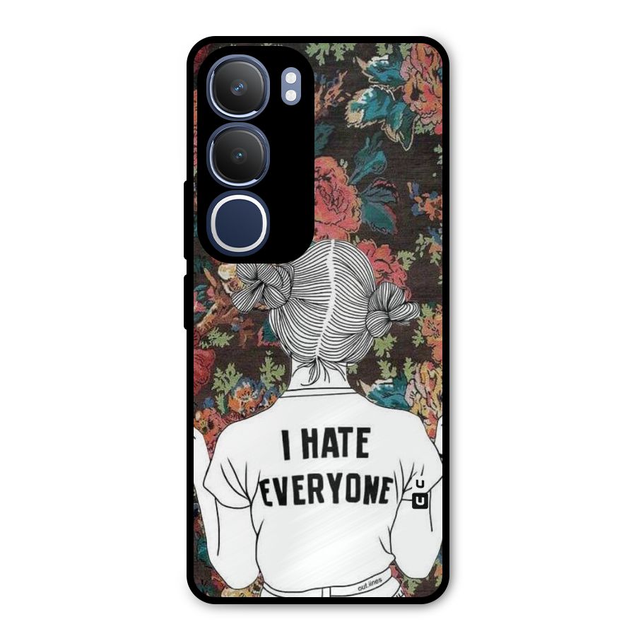 Hate Everyone Metal Back Case for Vivo Y29