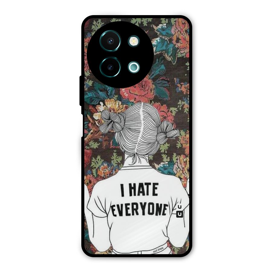 Hate Everyone Metal Back Case for Vivo Y58