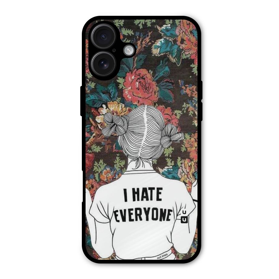Hate Everyone Metal Back Case for iPhone 16 Plus