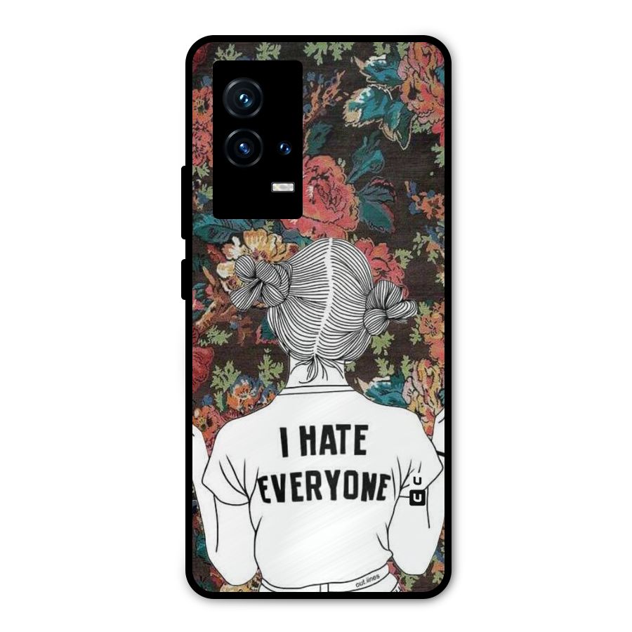 Hate Everyone Metal Back Case for iQOO 9 5G