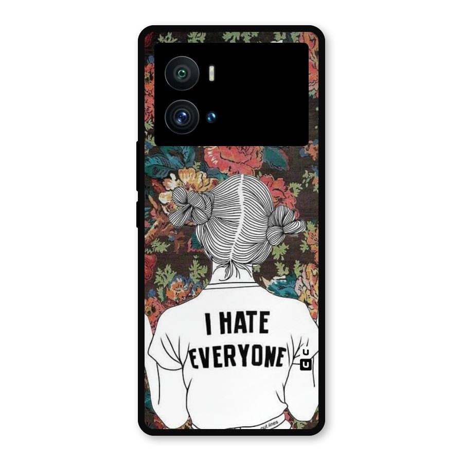 Hate Everyone Metal Back Case for iQOO 9 Pro
