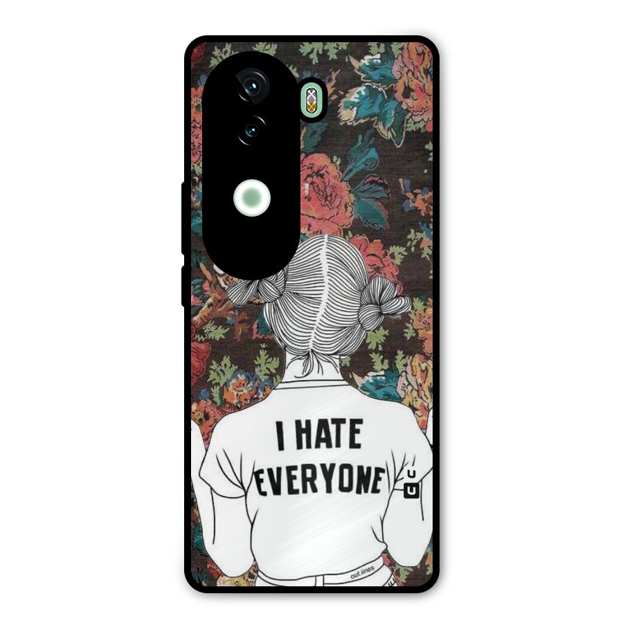 Hate Everyone Metal Back Case for iQOO Z9s