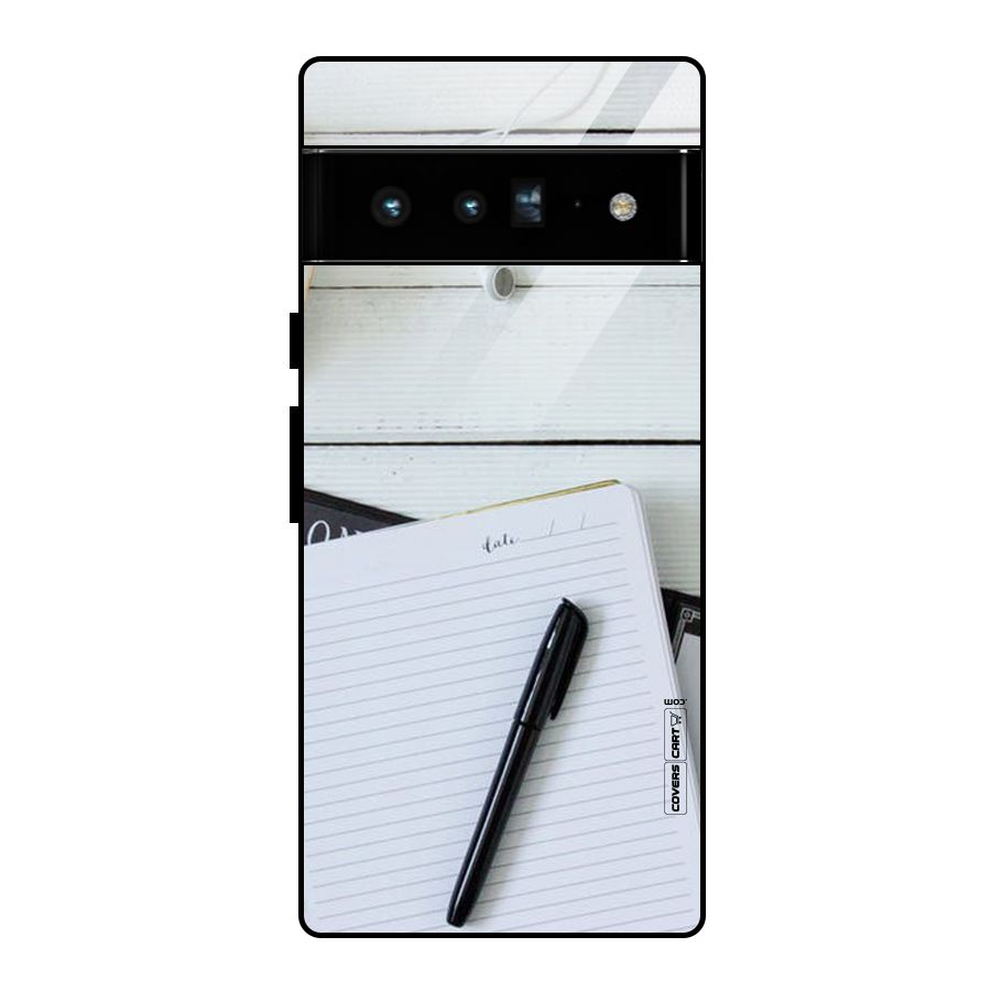 Headphones Notes Glass Back Case for Google Pixel 6 Pro