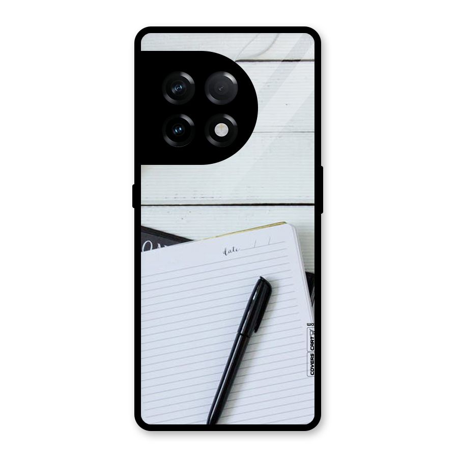 Headphones Notes Glass Back Case for OnePlus 11R