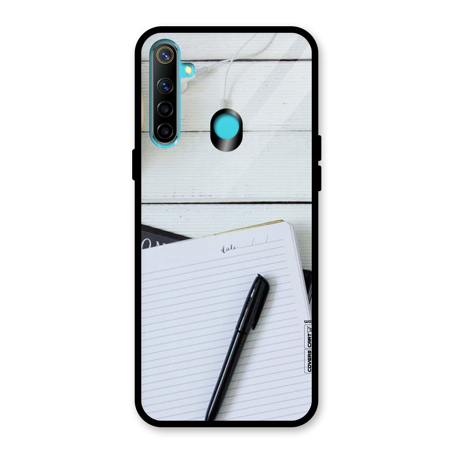 Headphones Notes Glass Back Case for Realme 5i