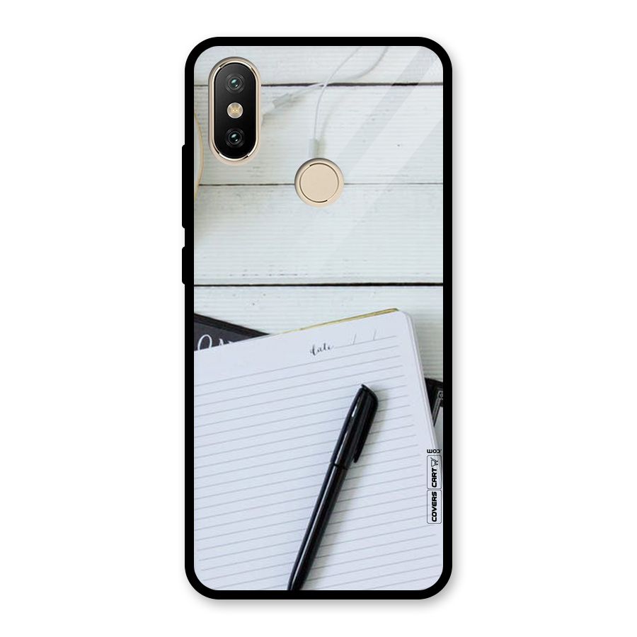 Headphones Notes Glass Back Case for Redmi A2