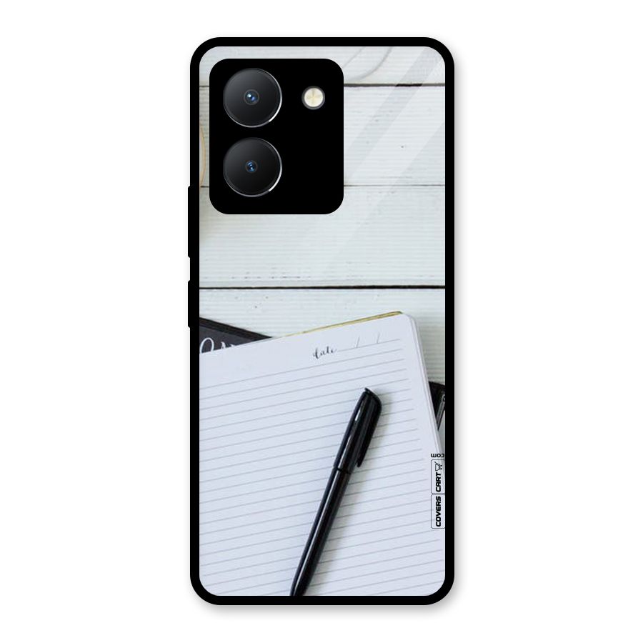 Headphones Notes Glass Back Case for Vivo Y36
