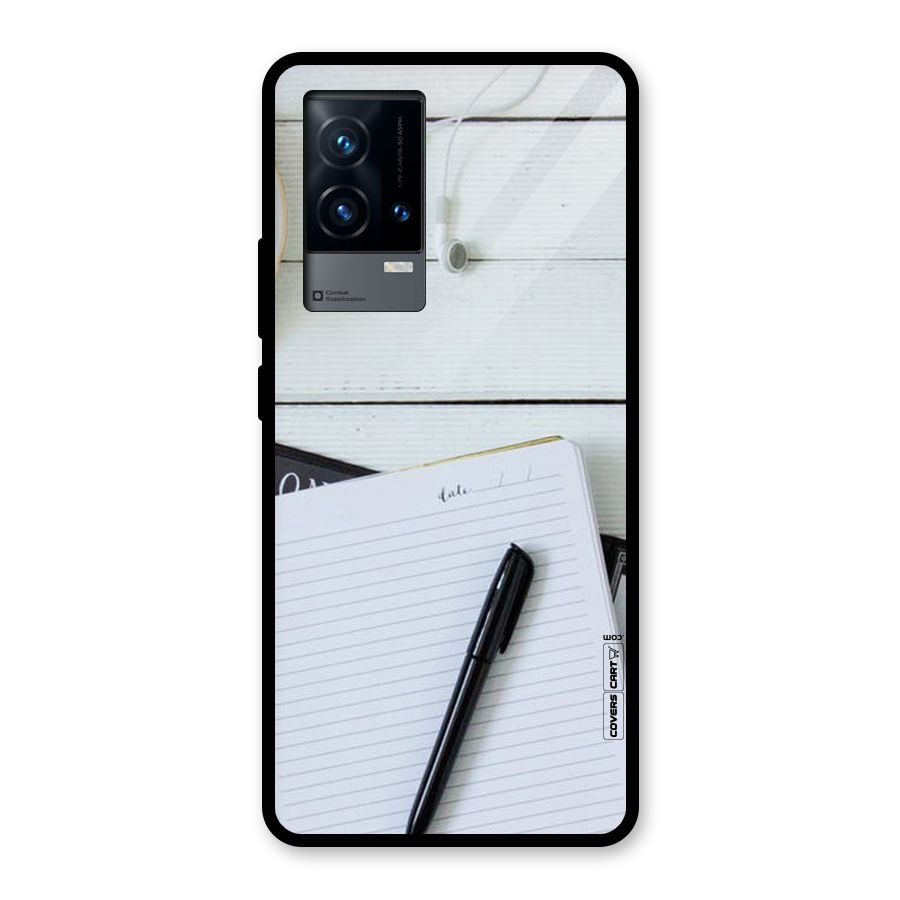 Headphones Notes Glass Back Case for iQOO 9 5G