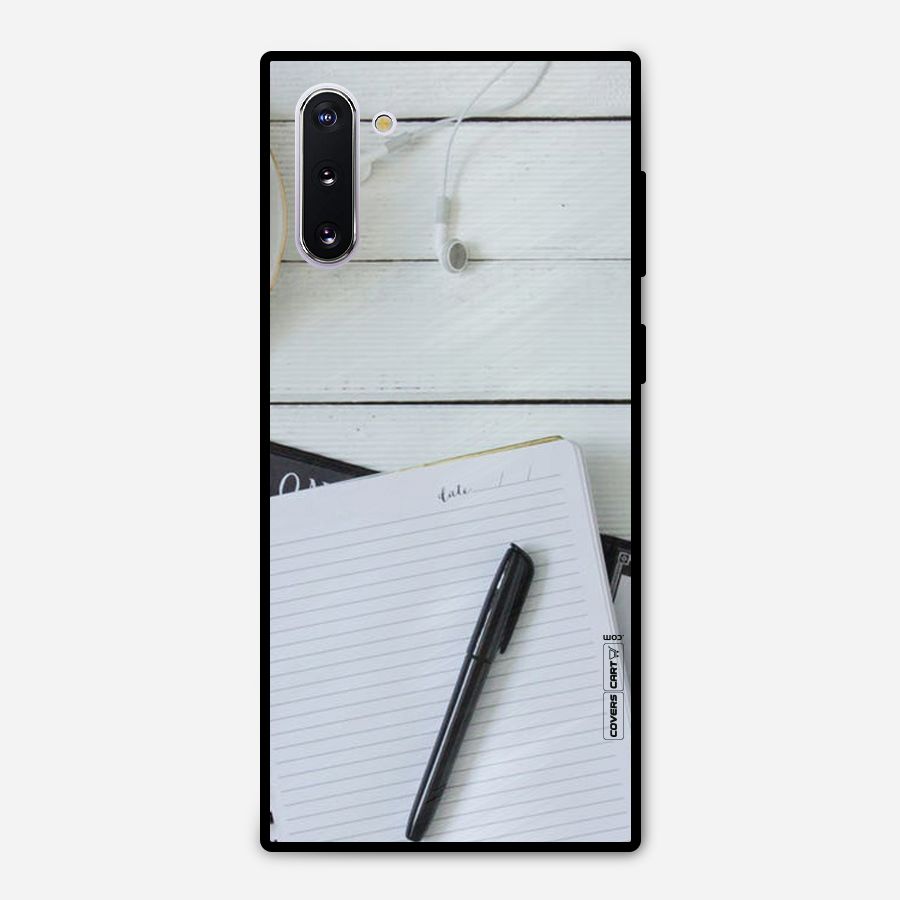Headphones Notes Metal Back Case for Galaxy Note 10