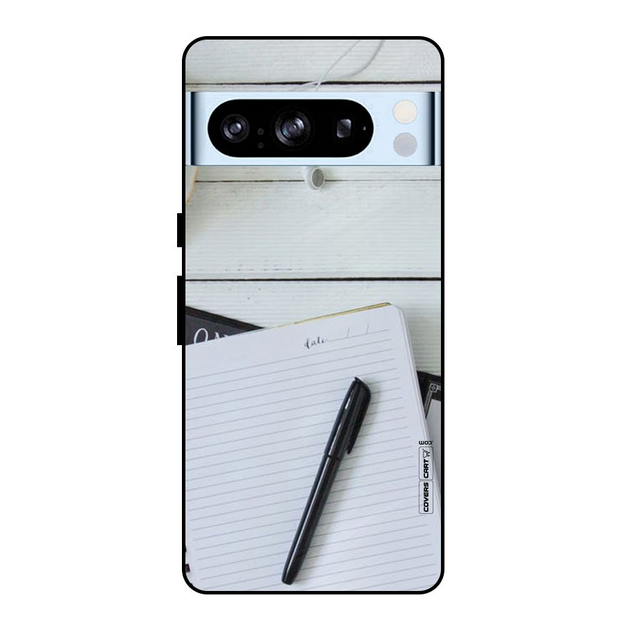 Headphones Notes Metal Back Case for Google Pixel 8 Pro
