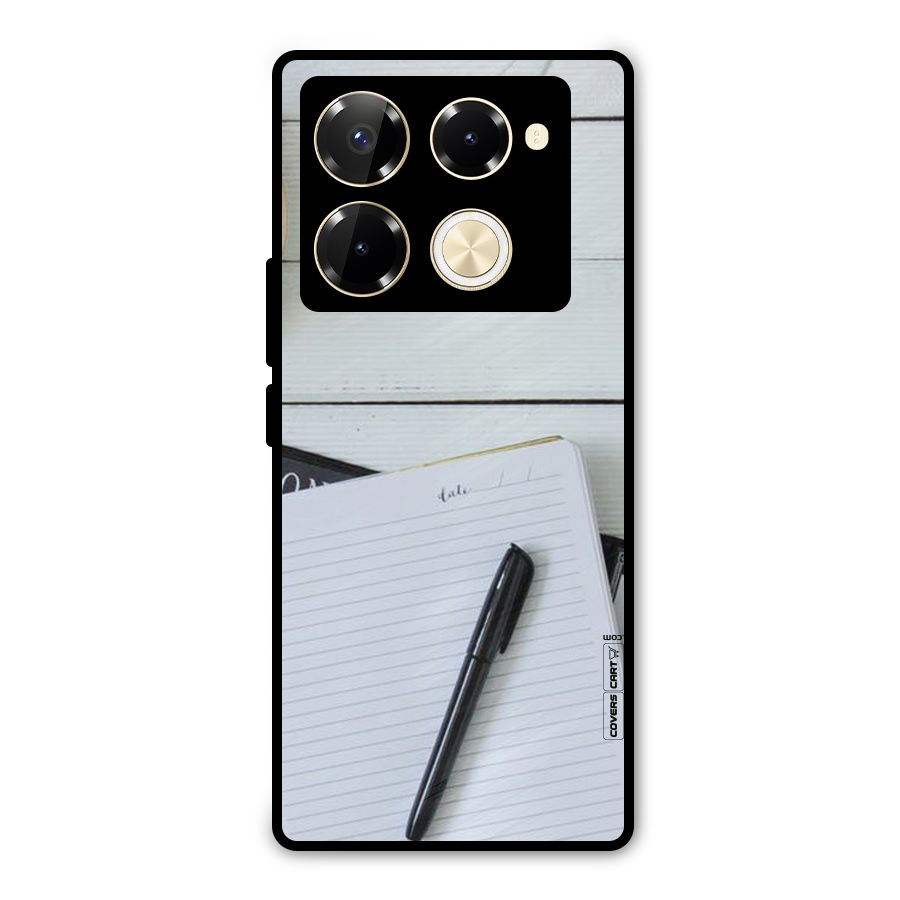 Headphones Notes Metal Back Case for Infinix Note 40 Pro Plus