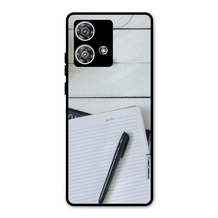 Headphones Notes Metal Back Case for Motorola Edge 40 Neo