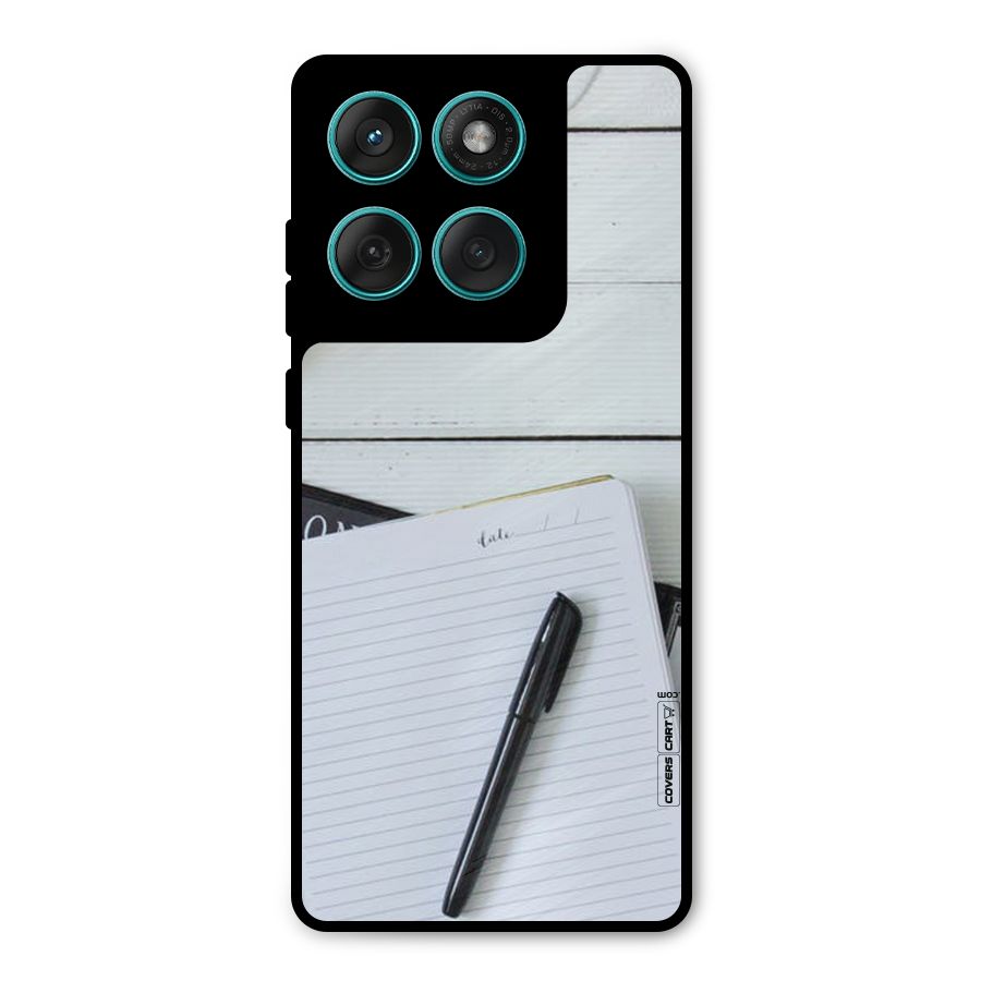 Headphones Notes Metal Back Case for Motorola Edge 60 Fusion
