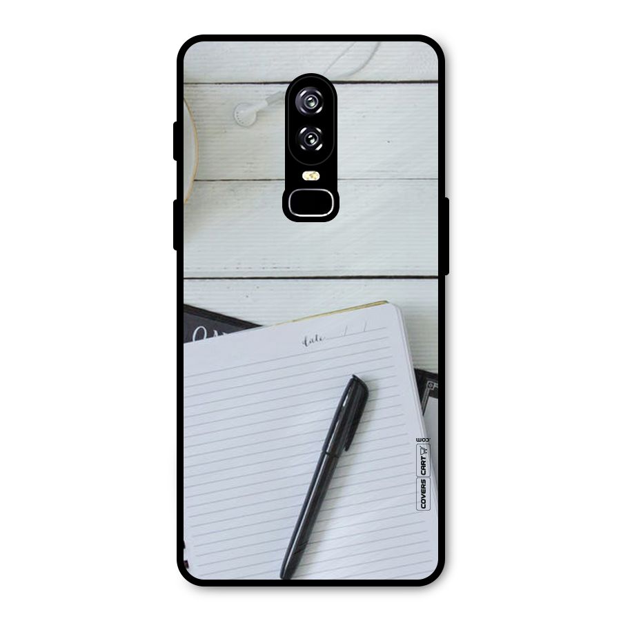 Headphones Notes Metal Back Case for OnePlus 6