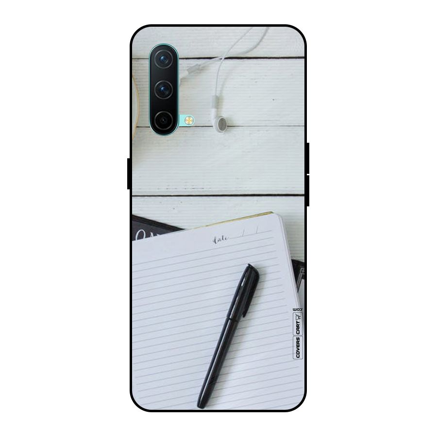 Headphones Notes Metal Back Case for OnePlus Nord CE 5G
