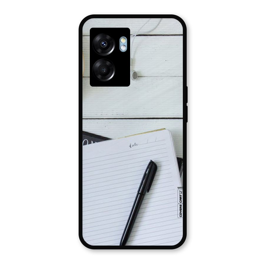 Headphones Notes Metal Back Case for Oppo K10 (5G)