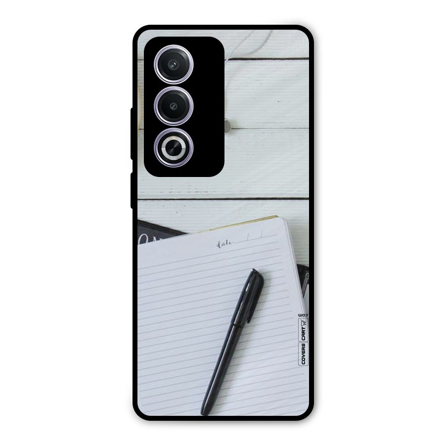 Headphones Notes Metal Back Case for Oppo K12x