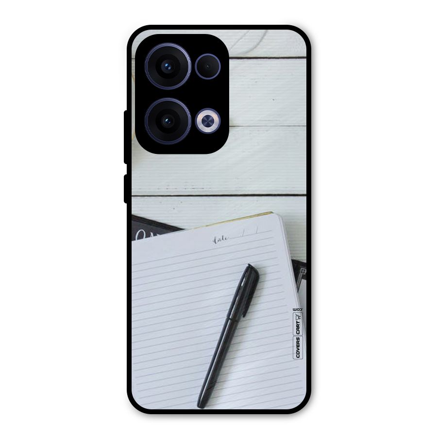 Headphones Notes Metal Back Case for Oppo Reno13
