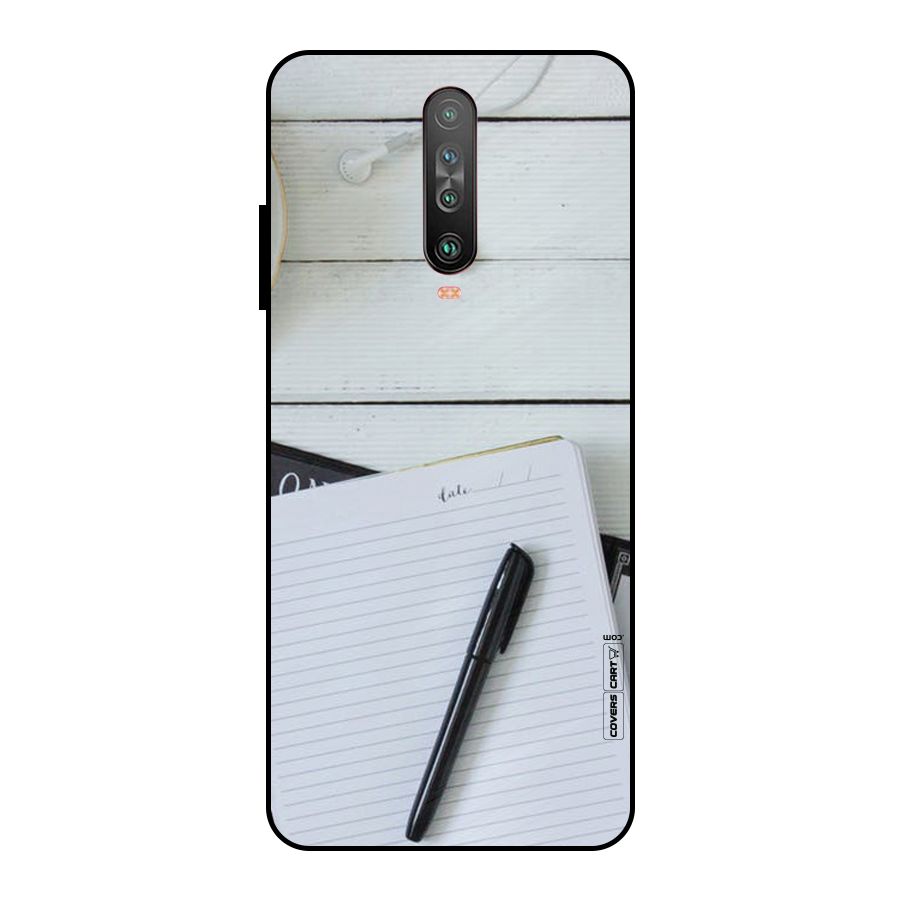 Headphones Notes Metal Back Case for Poco X2