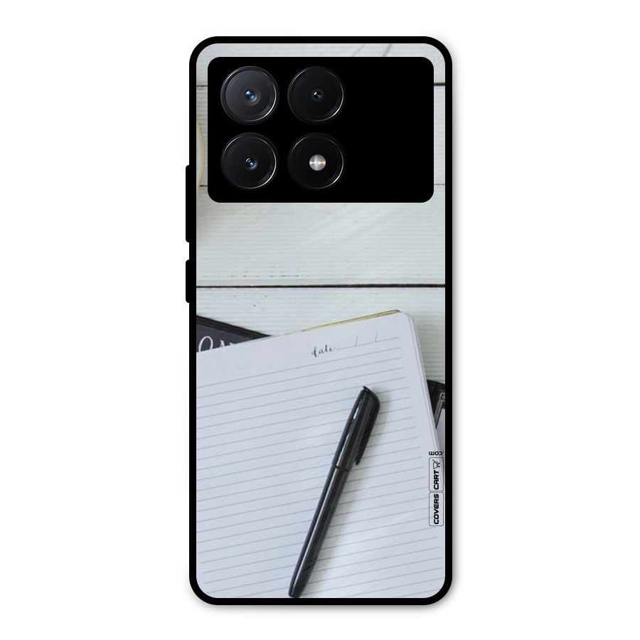 Headphones Notes Metal Back Case for Poco X6 Pro