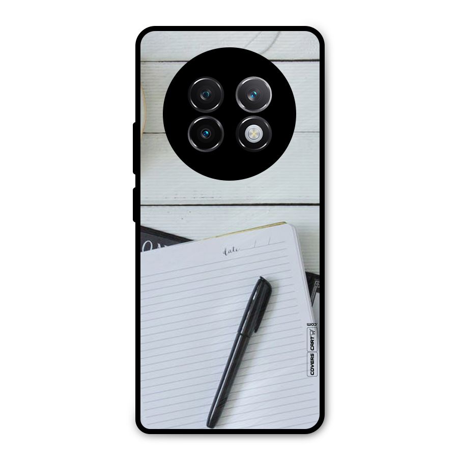 Headphones Notes Metal Back Case for Realme 13 Plus