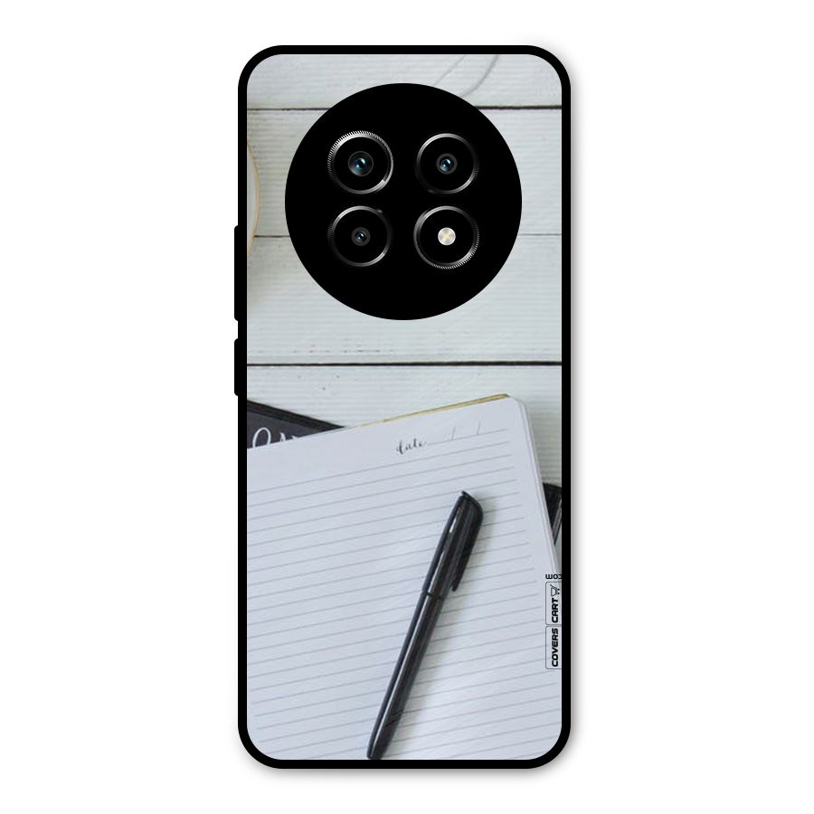 Headphones Notes Metal Back Case for Realme 13 Pro