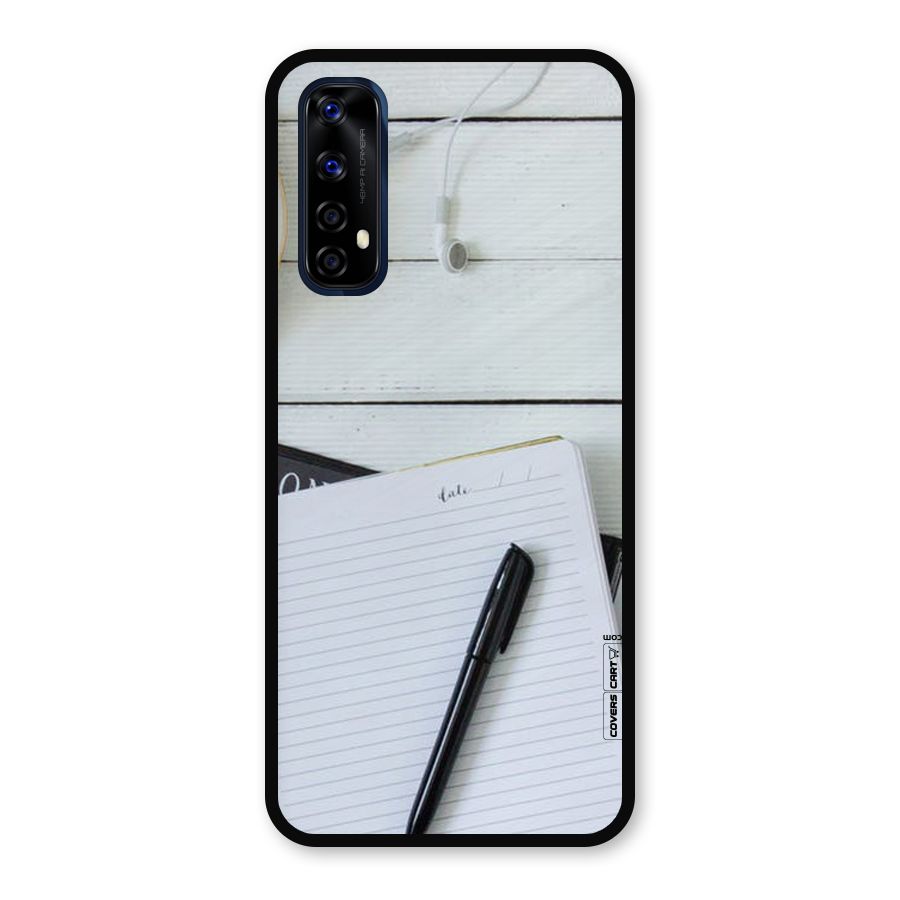 Headphones Notes Metal Back Case for Realme 7