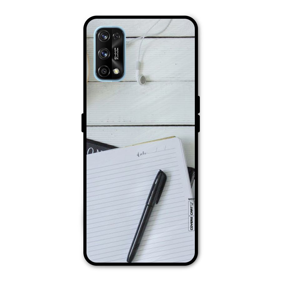 Headphones Notes Metal Back Case for Realme 7 Pro