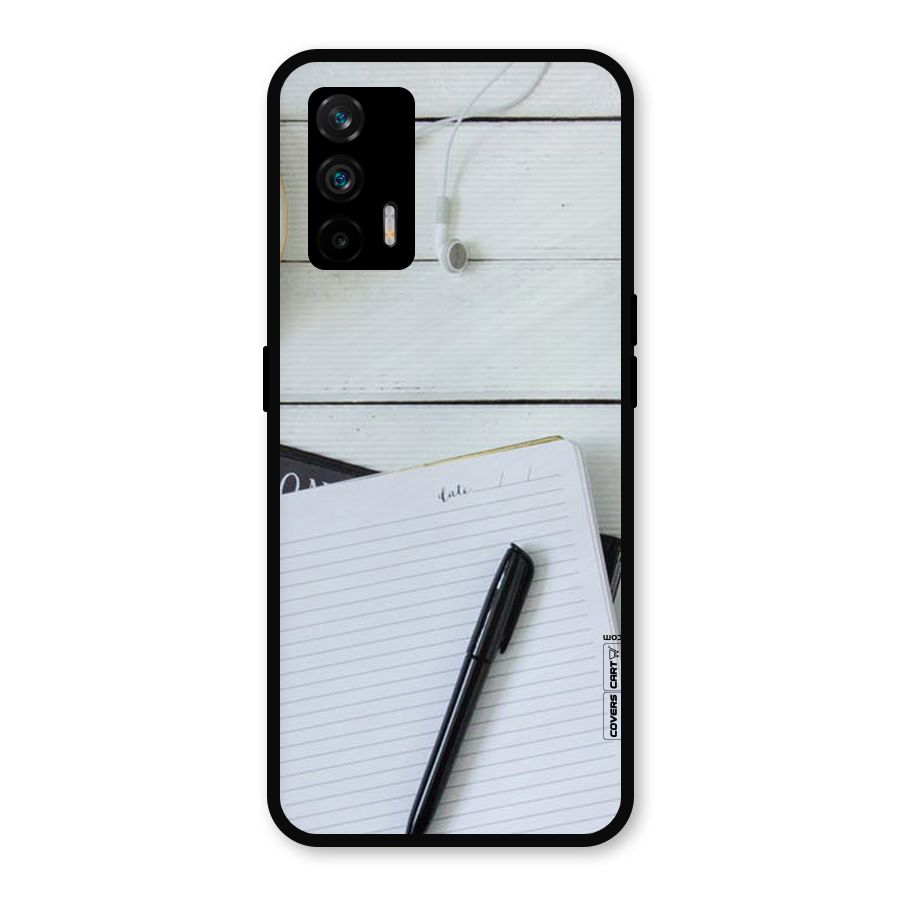 Headphones Notes Metal Back Case for Realme GT 5G