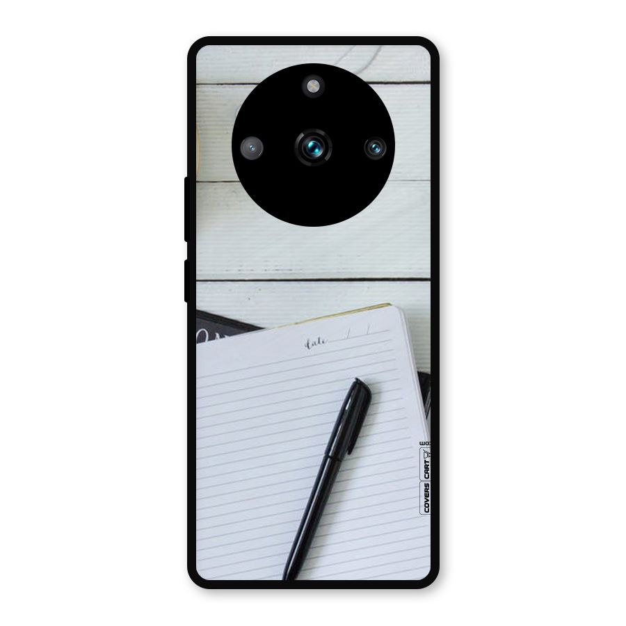 Headphones Notes Metal Back Case for Realme Narzo 60 Pro