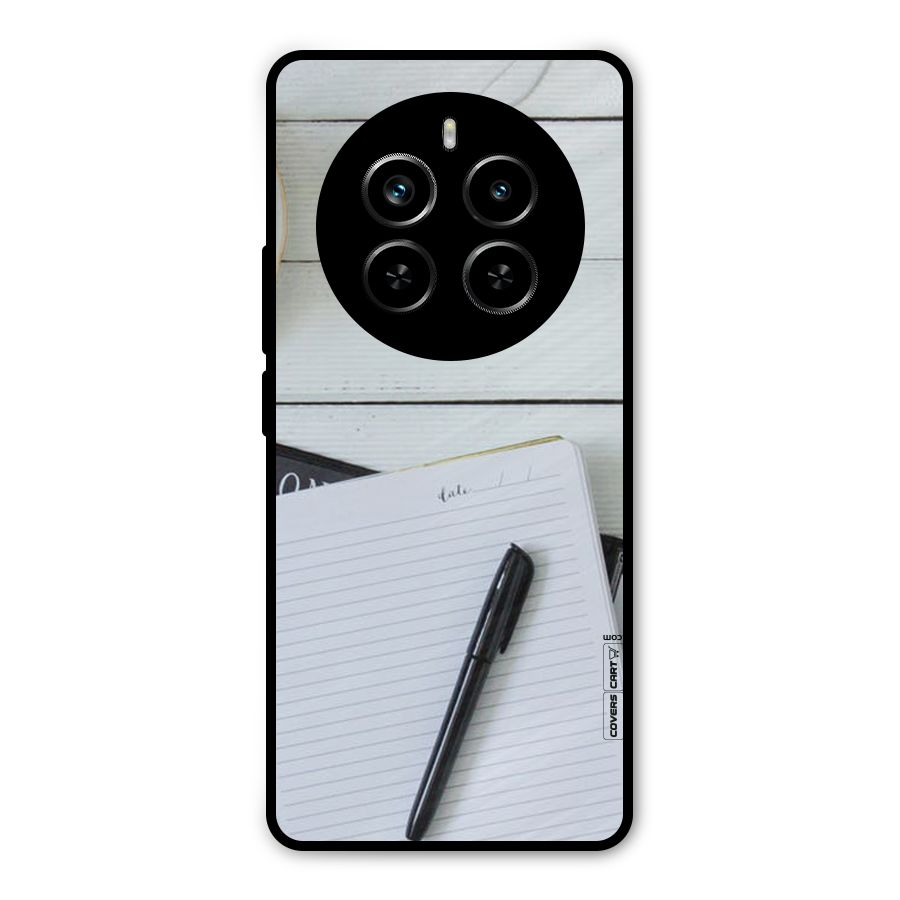 Headphones Notes Metal Back Case for Realme P1 Pro