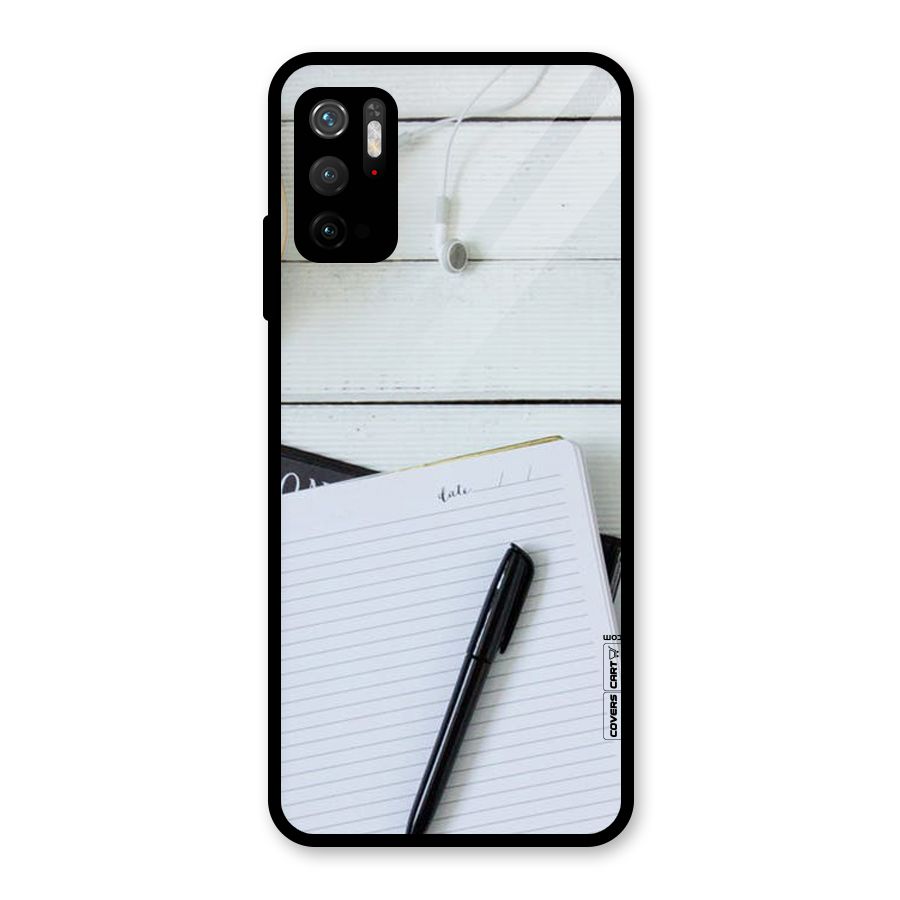 Headphones Notes Metal Back Case for Redmi Note 10T 5G