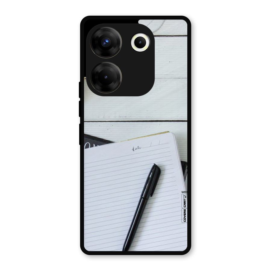 Headphones Notes Metal Back Case for Tecno Camon 20