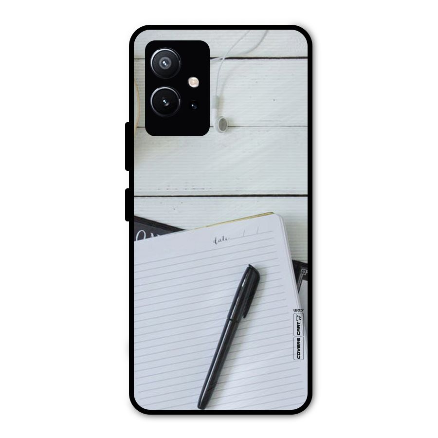 Headphones Notes Metal Back Case for Vivo T1 5G