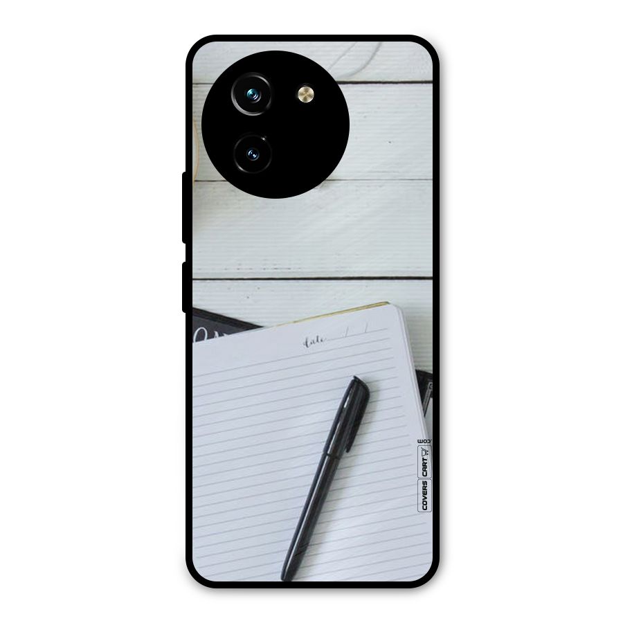 Headphones Notes Metal Back Case for Vivo T3x