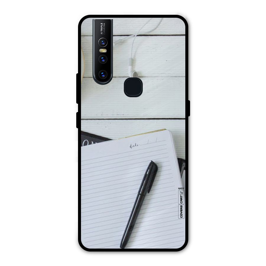 Headphones Notes Metal Back Case for Vivo V15