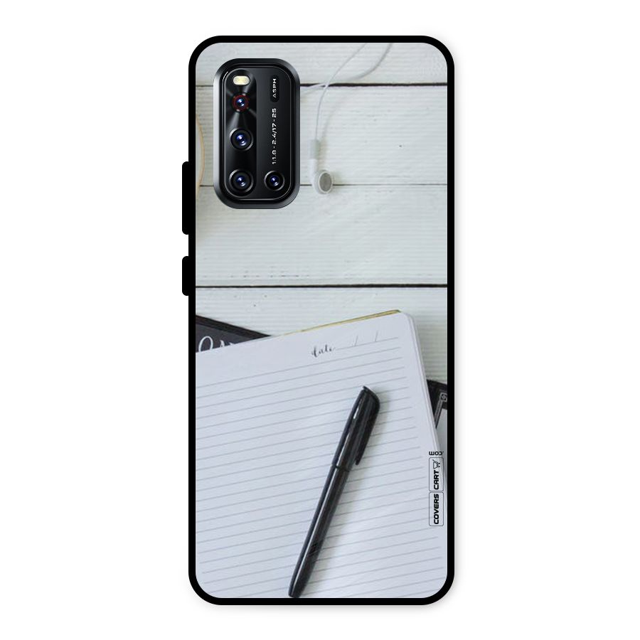 Headphones Notes Metal Back Case for Vivo V19