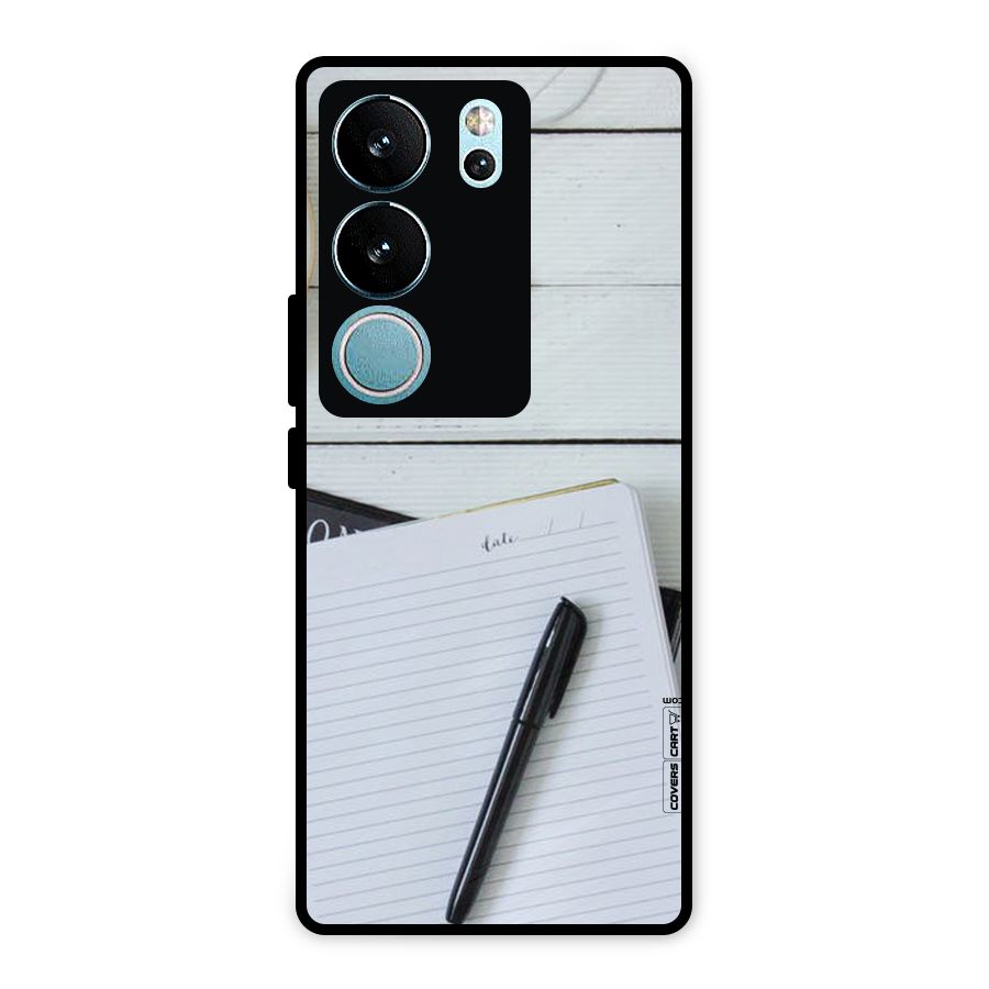 Headphones Notes Metal Back Case for Vivo V29