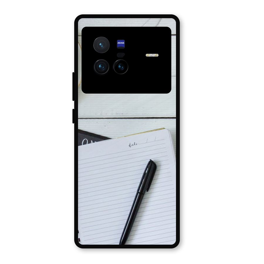 Headphones Notes Metal Back Case for Vivo X80