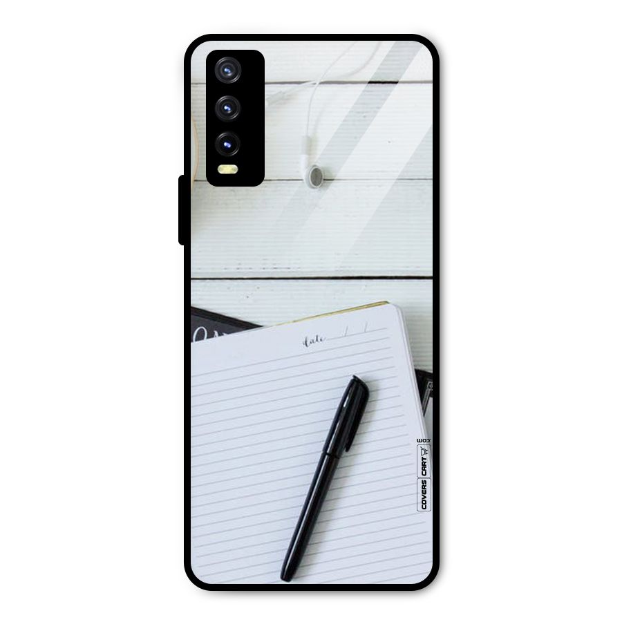 Headphones Notes Metal Back Case for Vivo Y20