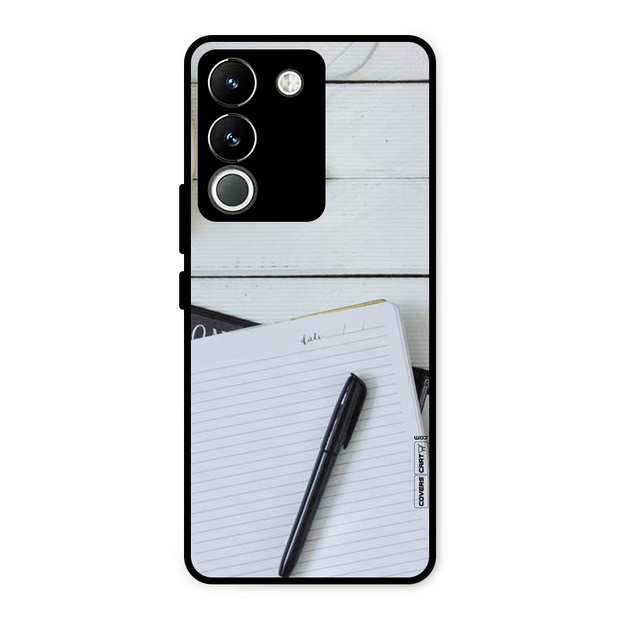 Headphones Notes Metal Back Case for Vivo Y200