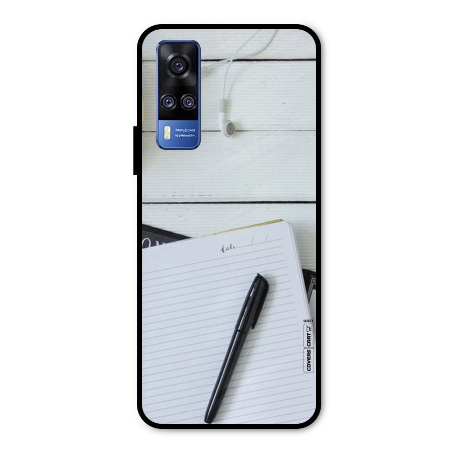 Headphones Notes Metal Back Case for Vivo Y31